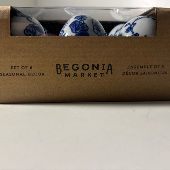 Begonia Market Blue and White Decorative Easter Spring Eggs Bowl filler Summer - Picture 14 of 16